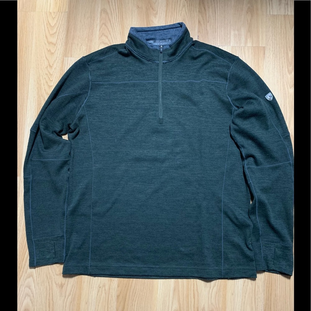 Kuhl Ryzer 1/4 zip Sweater in Dark Moss Green size Large (fits like medium)